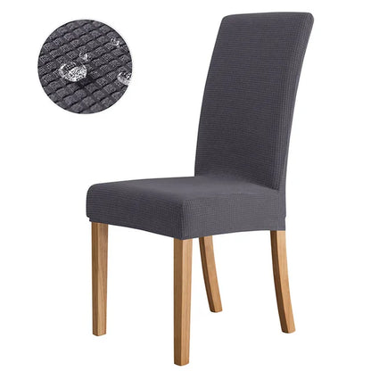 NEW Waterproof Elastic Jacquard Chair Cover for Dining Room Chair Covers for Chairs Kitchen Wedding Hotel Banquet Protector Seat