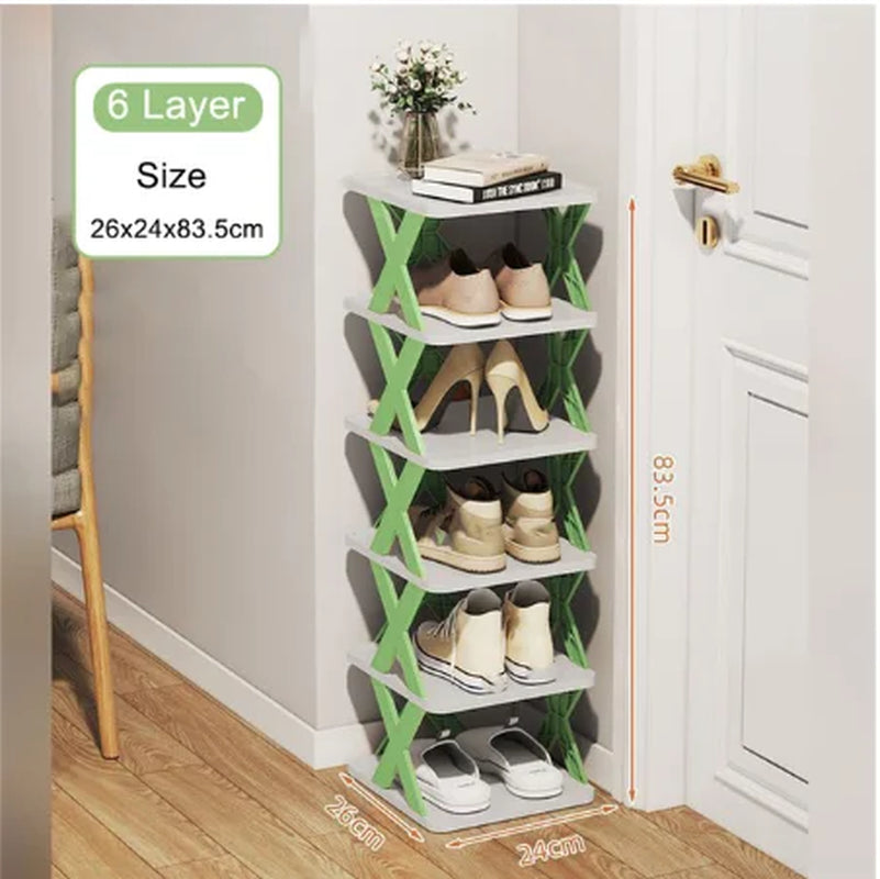 New Arrival Stackable Shoe Rack Multi-Layer Storage Shoes Shelf Box Plastic Space Saving Cabinet Shoes Organizer for Entry