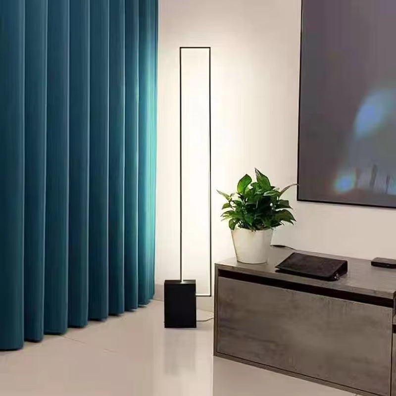 Nordic LED Floor Lamp Modern Square Iron Art Luminaires for Living Room Sofa Next Bedroom Bedside Decor Corner Standing Lights
