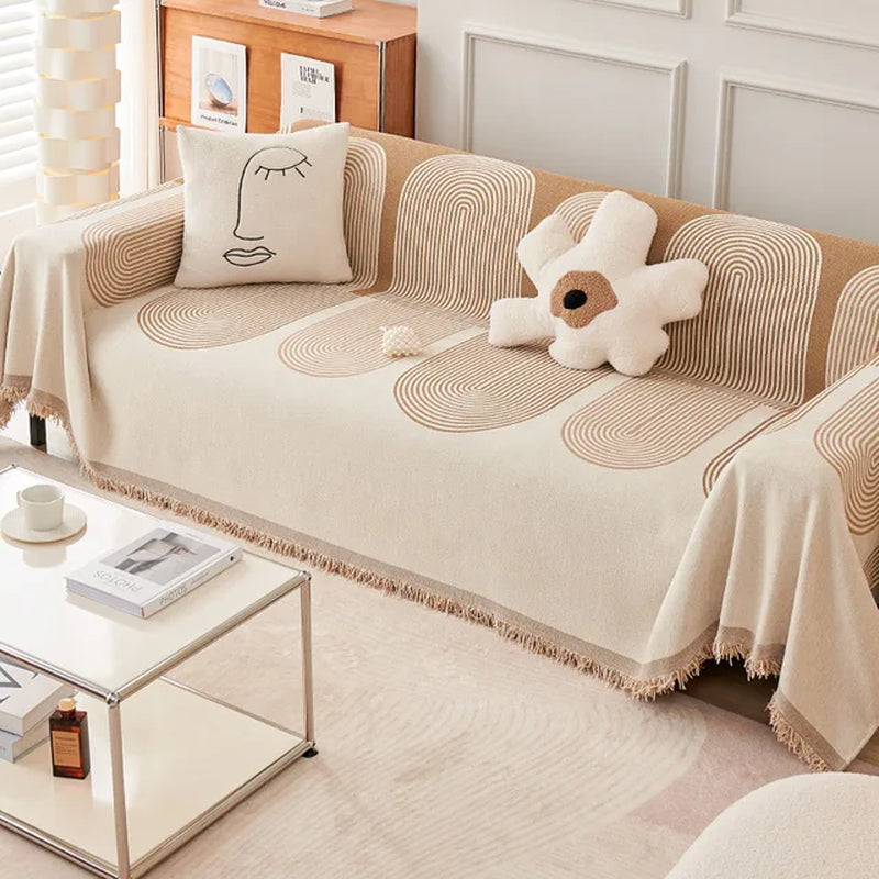 Nordic Tassel Throw Blanket Single Full Four Season Sofa Cover Dust Anti-Cat Scratch Protection Cover Sofa Blanket