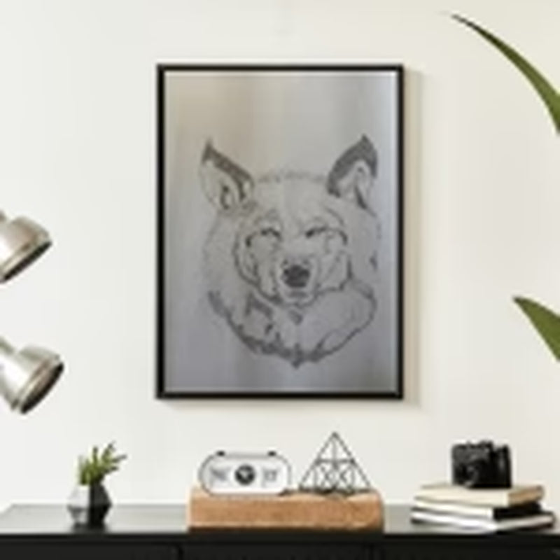 Stippling Art Captivating Art Gallery “Stippled Lunar Wolf”