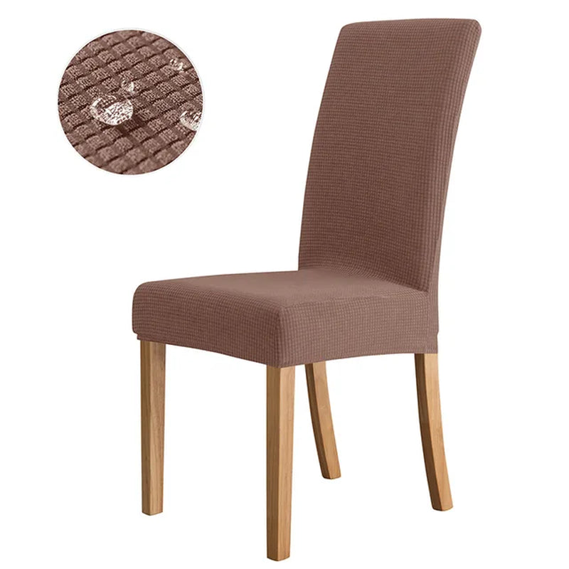 NEW Waterproof Elastic Jacquard Chair Cover for Dining Room Chair Covers for Chairs Kitchen Wedding Hotel Banquet Protector Seat