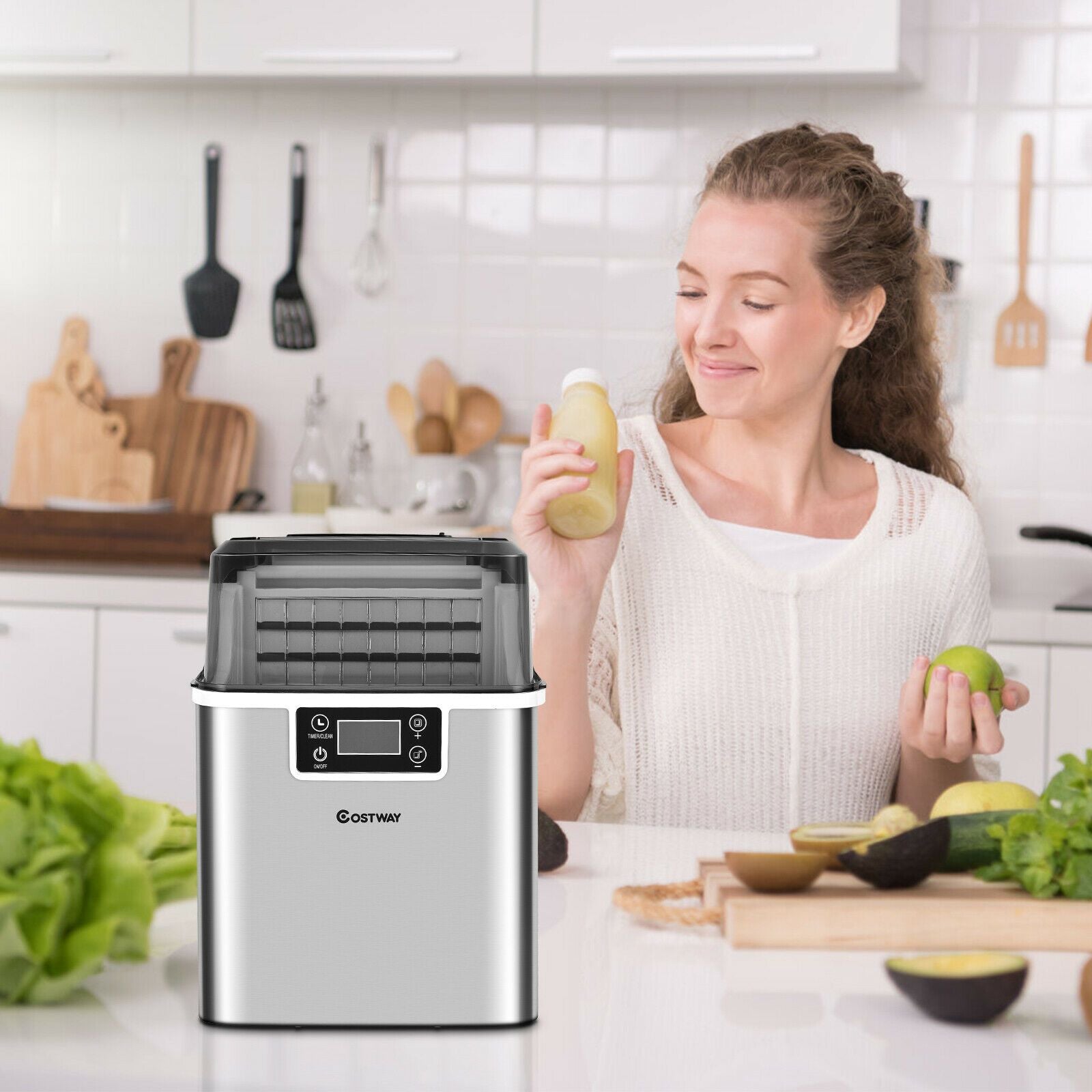 Countertop Portable Ice Cube Maker 18KG / 24H
