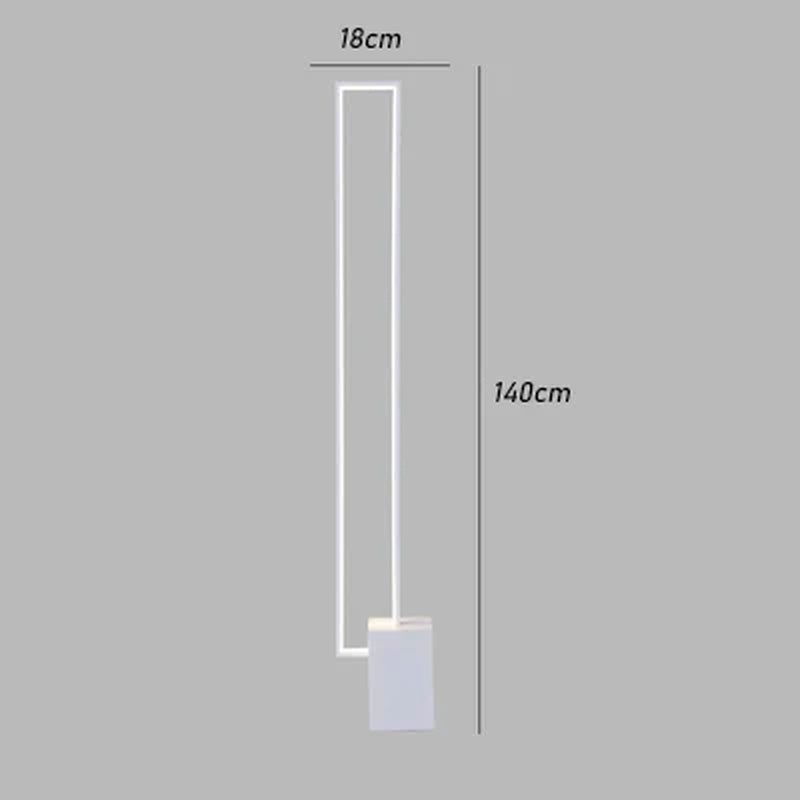 Nordic LED Floor Lamp Modern Square Iron Art Luminaires for Living Room Sofa Next Bedroom Bedside Decor Corner Standing Lights