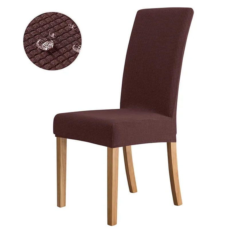 NEW Waterproof Elastic Jacquard Chair Cover for Dining Room Chair Covers for Chairs Kitchen Wedding Hotel Banquet Protector Seat